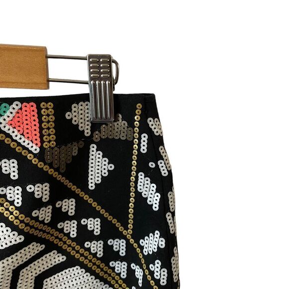 Express Beaded Aztec Mini Skirt Size S/P - Picture 6 of 7